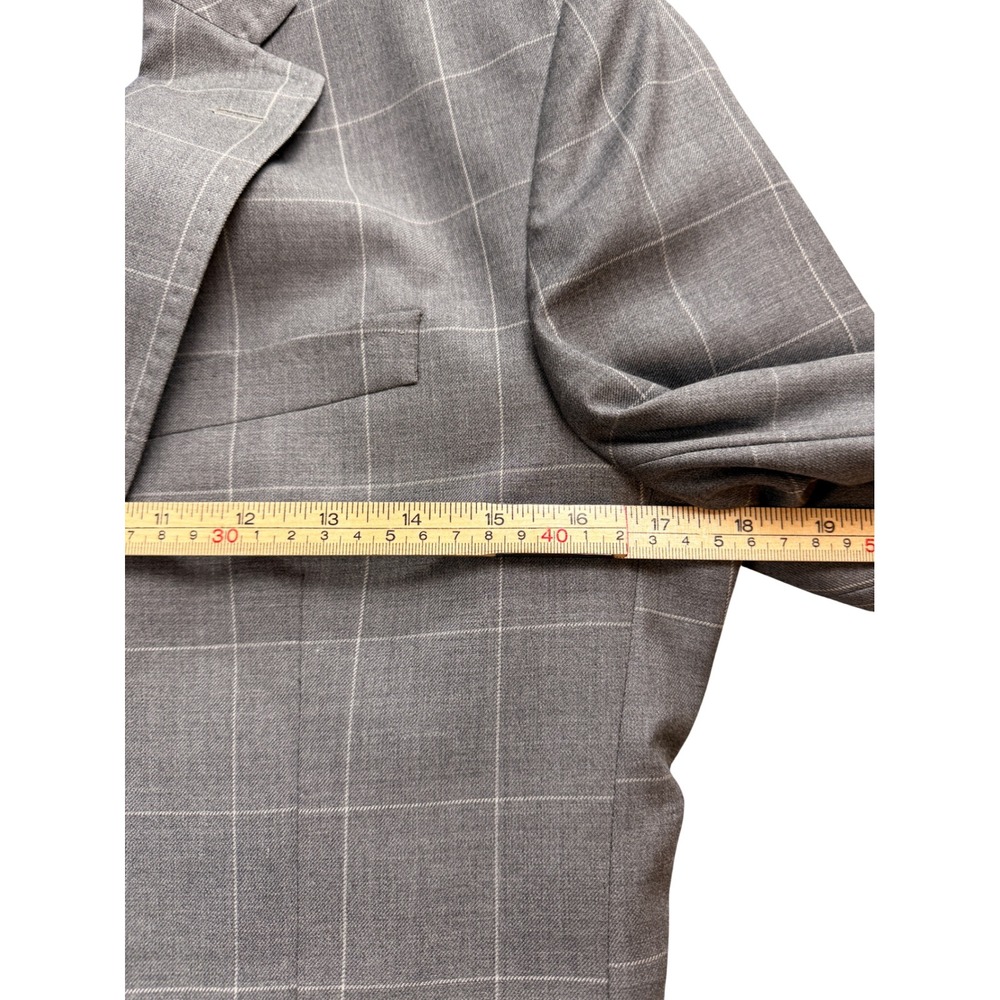 Ted Baker Endurance 40R Gray Windowpane Wool Sport Coat Blazer‎ JAYCI - Picture 9 of 12